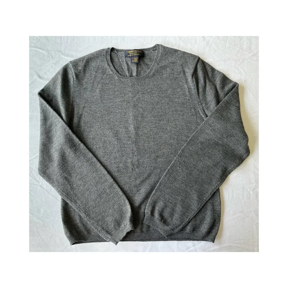 Brooks Brothers Grey Wool Sweater Size Large